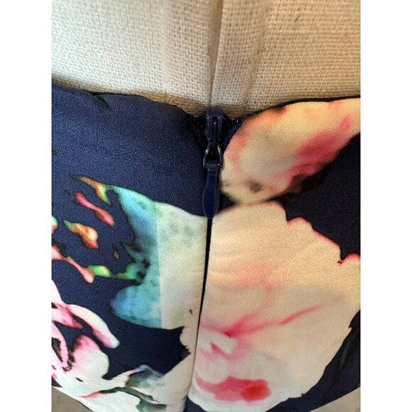 Finders Keepers Dress Women XS Blue Floral Print Halter Neck Illuminati Mini‎ - Picture 8 of 12